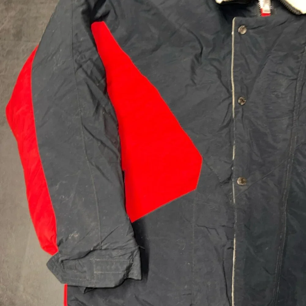 Vintage J.J. Cochran Bomber Ski Jacket Black and Red Sz. L (GS36)‎